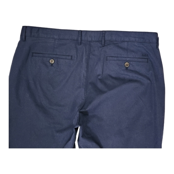 MICHAEL KORS men's Skinny-Fit Stretch-Cotton Chino Pants navy blue size 34 waist - Picture 5 of 9